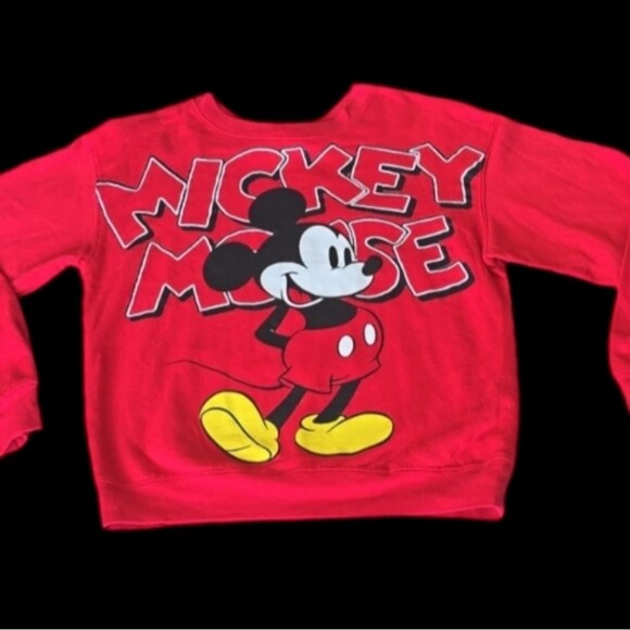 Mickey Mouse spellout and Mickey Mouse graphic pullover sweatshirt ! - Picture 1 of 8